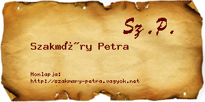 Szakmáry Petra névjegykártya