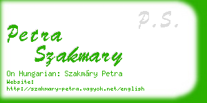 petra szakmary business card