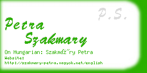 petra szakmary business card